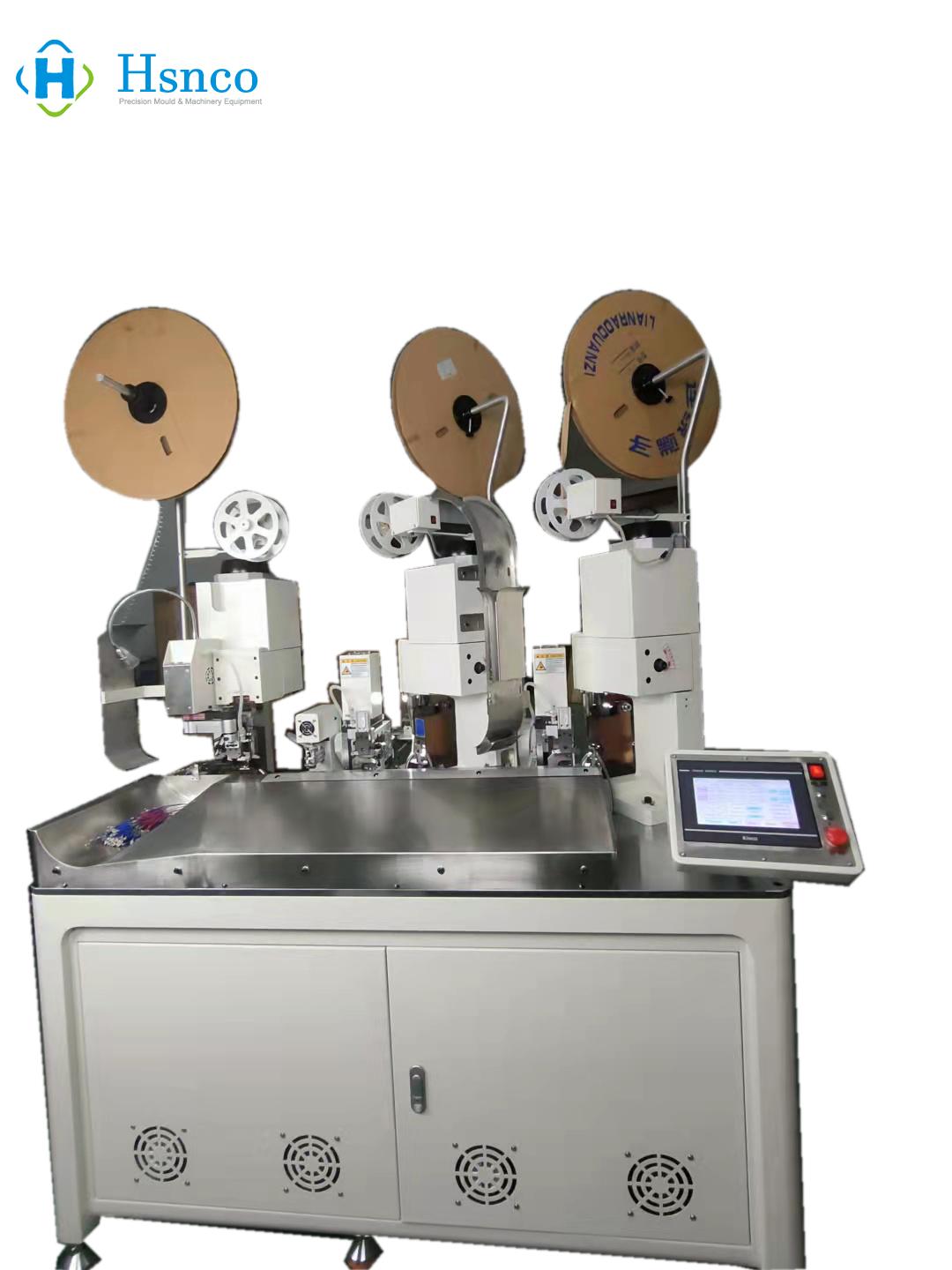 Máy dập ba đầu dây điện tự động