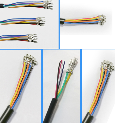 Máy tuốt dây điện và bóp đầu dây cuối tự động